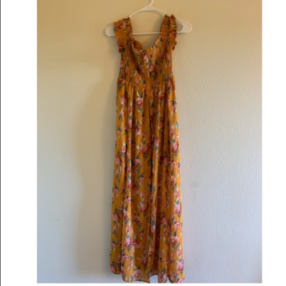 Xhilaration Floral Maxi Romper Dress